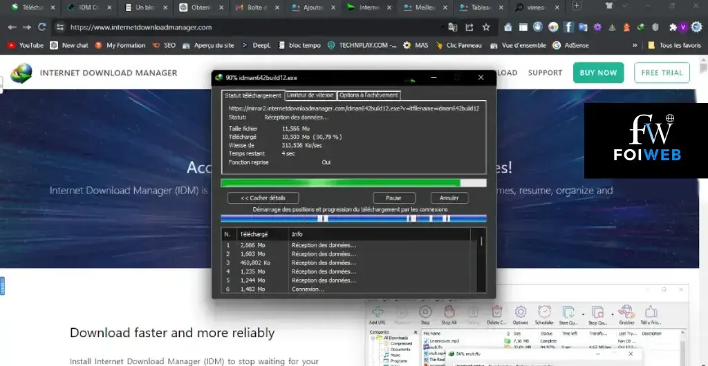 Telechargement de Internet Download Manager (idm) sur son site officiel