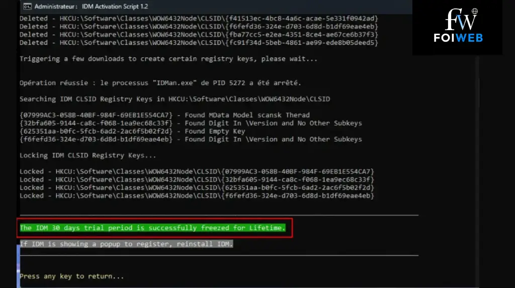 Images des processus d'activation de idm à vie 2