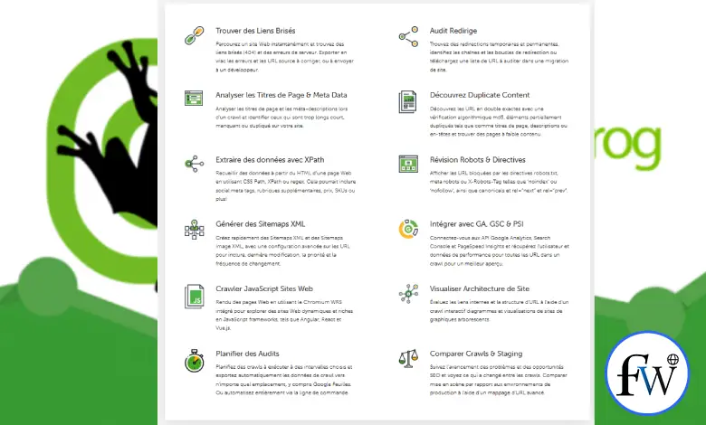 Les services qu'offrent Screaming Frog